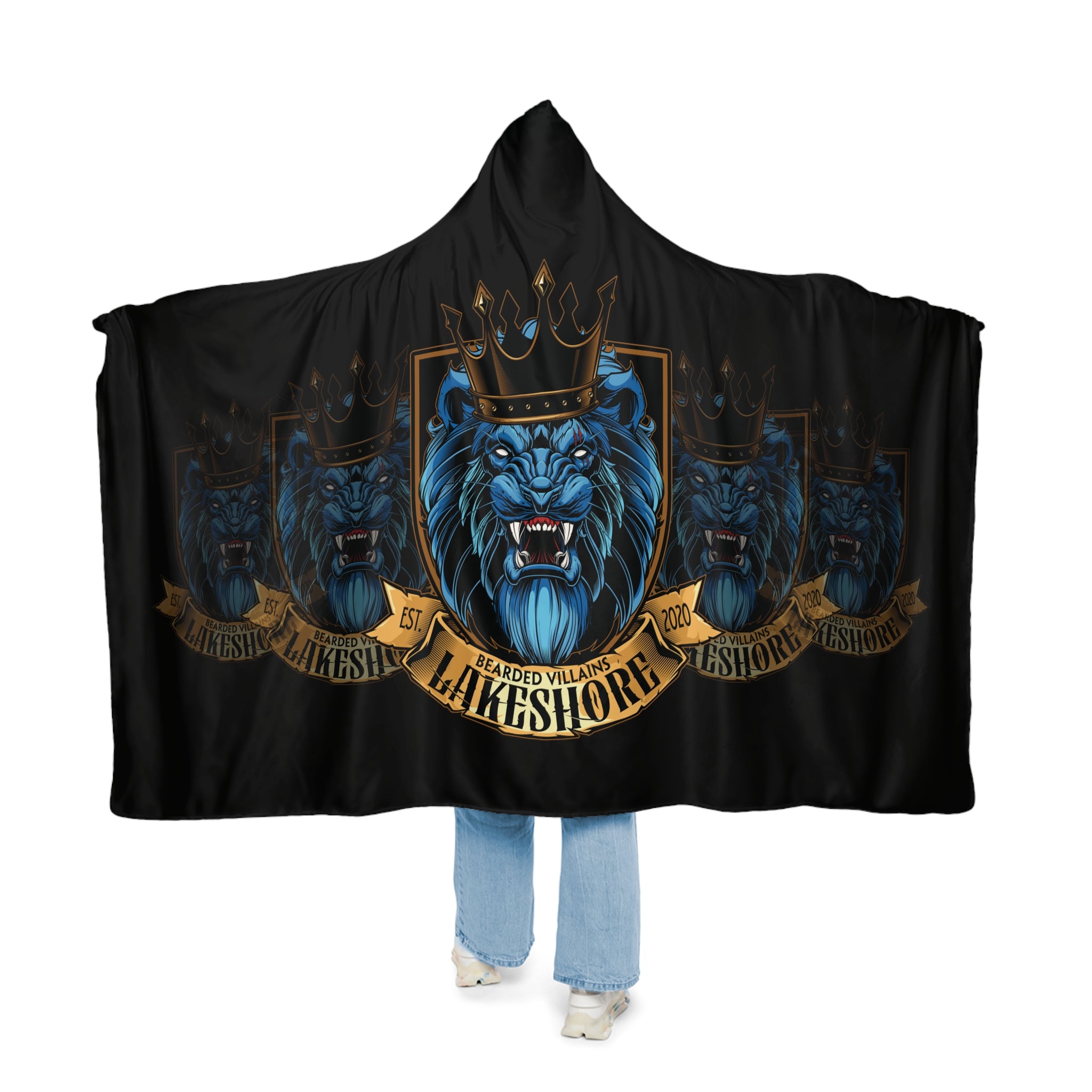 Lakeshore Cozy Lion-Themed Snuggle Blanket | Hooded Blanket
