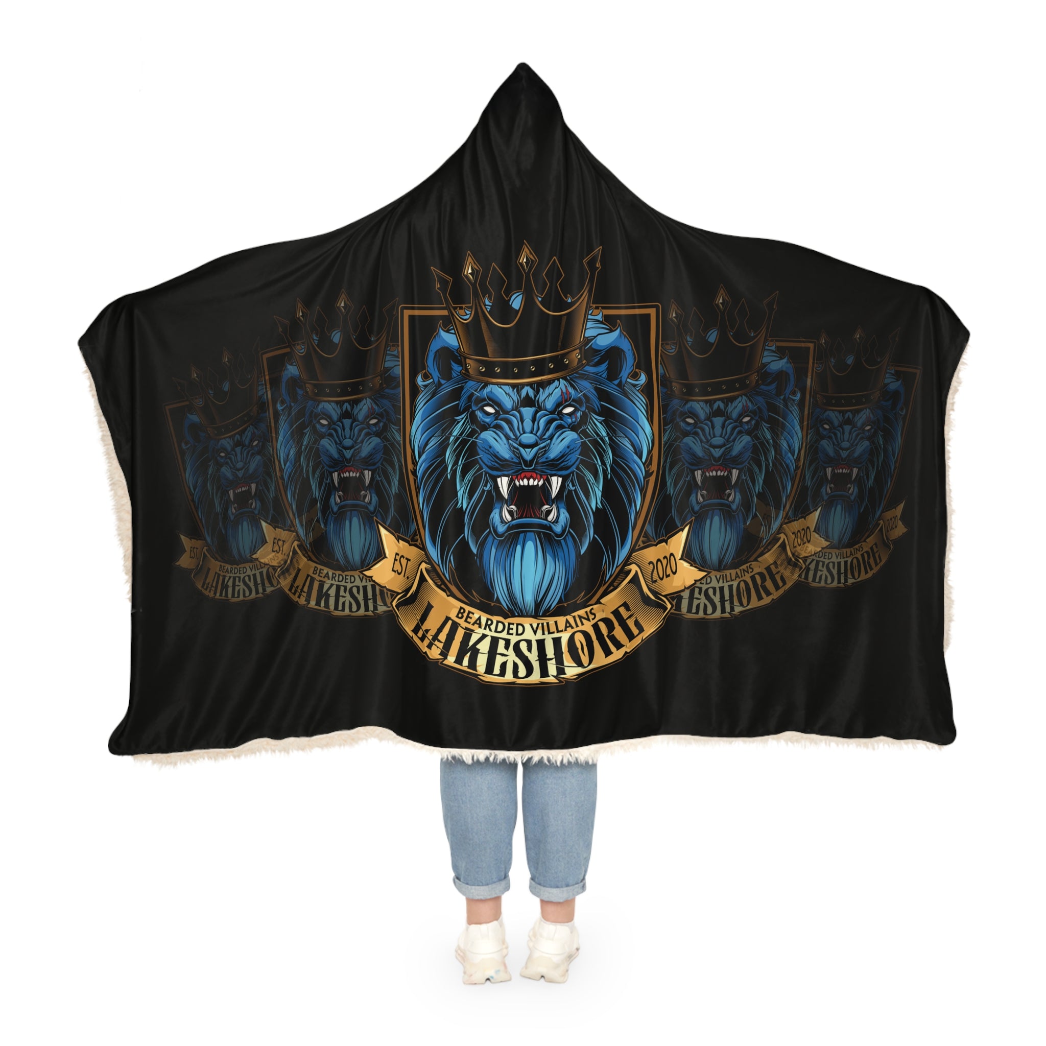 Lakeshore Cozy Lion-Themed Snuggle Blanket | Hooded Blanket