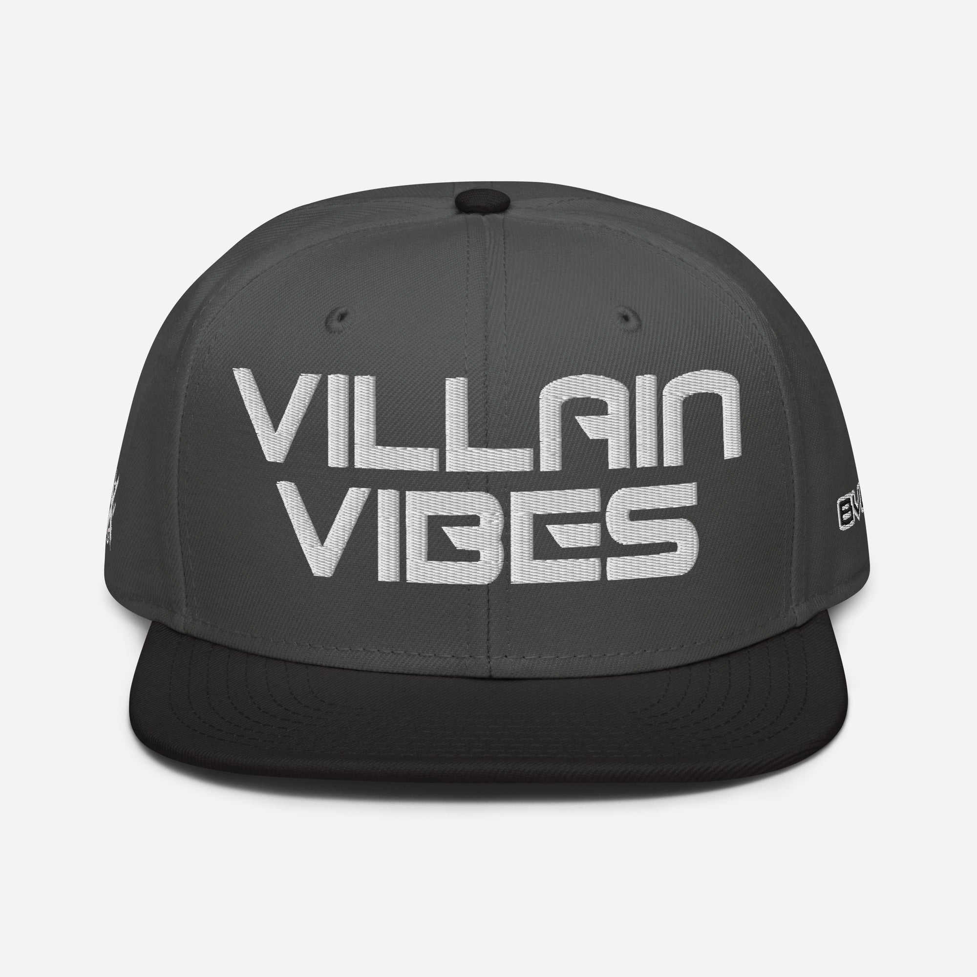 Villain Vibes WHITE 3D Puff Snapback Hat