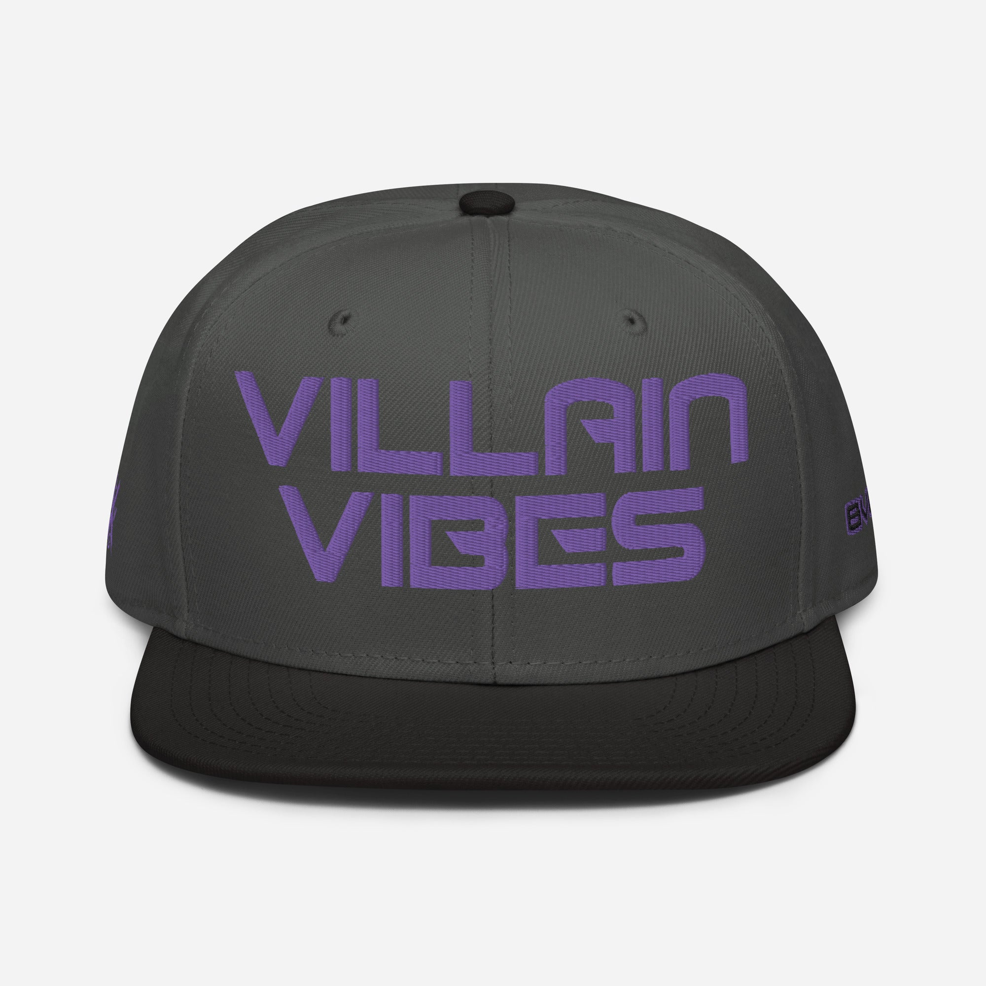 Villain Vibes PURPLE 3D Puff Snapback Hat