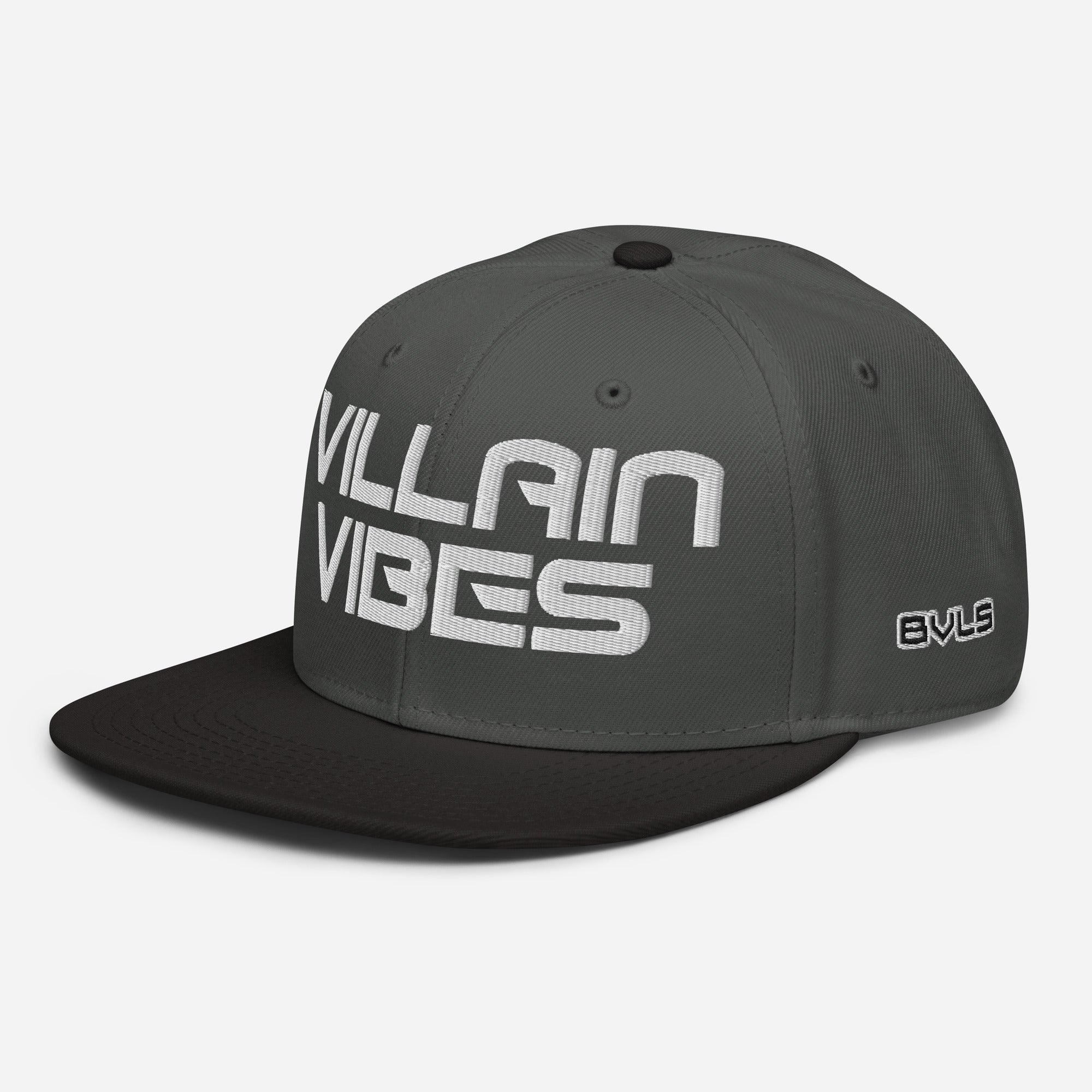 Villain Vibes WHITE 3D Puff Snapback Hat