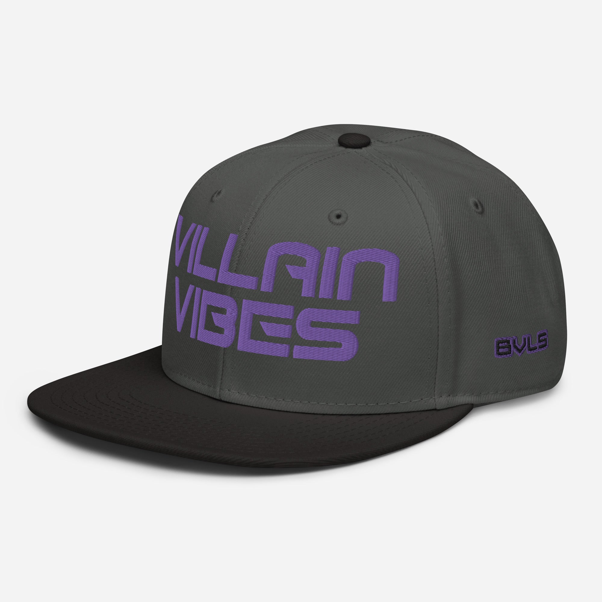 Villain Vibes PURPLE 3D Puff Snapback Hat