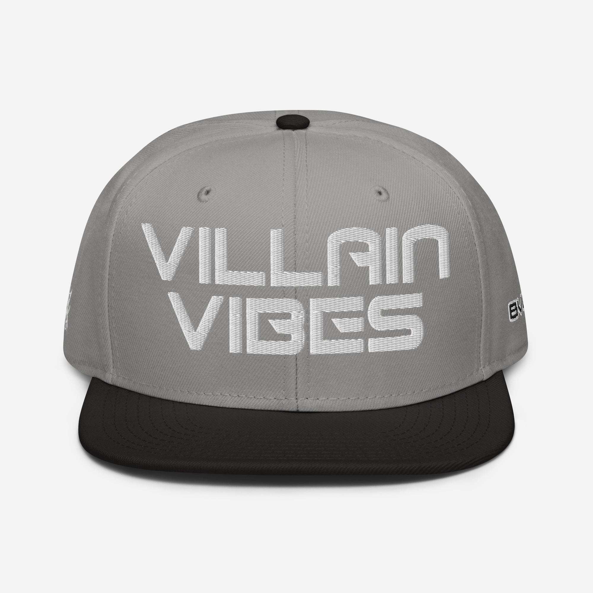 Villain Vibes WHITE 3D Puff Snapback Hat