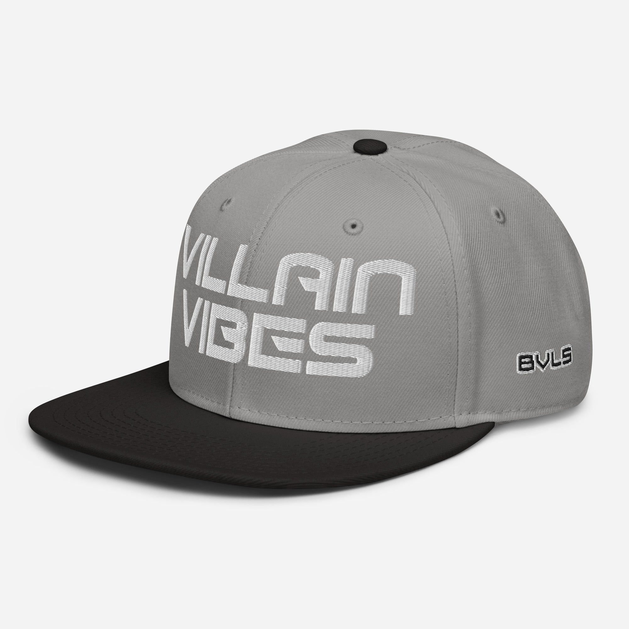 Villain Vibes WHITE 3D Puff Snapback Hat