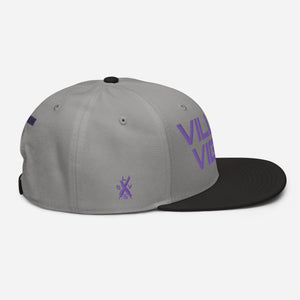 Villain Vibes PURPLE 3D Puff Snapback Hat