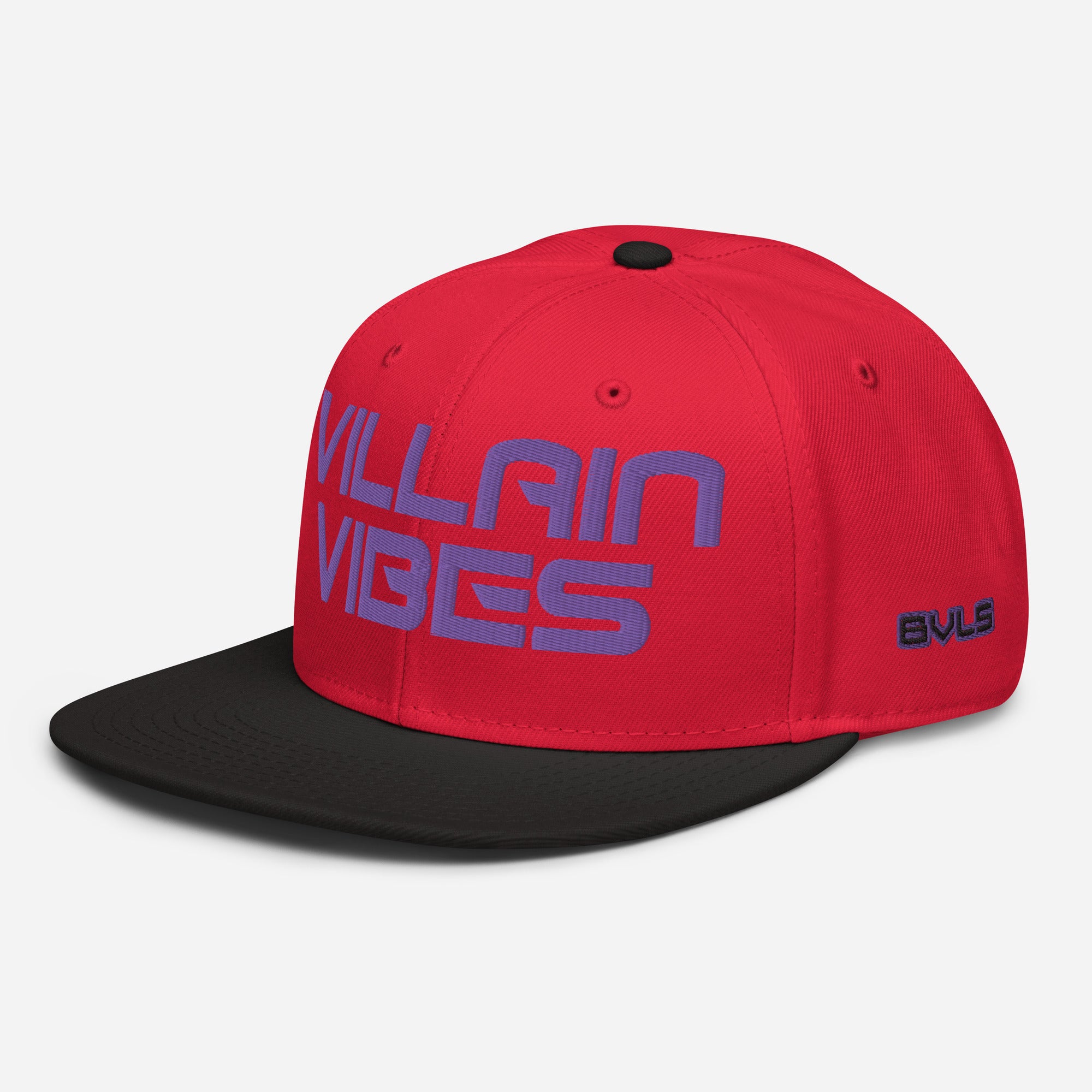 Villain Vibes PURPLE 3D Puff Snapback Hat