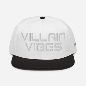 Villain Vibes WHITE 3D Puff Snapback Hat