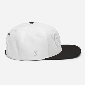 Villain Vibes WHITE 3D Puff Snapback Hat