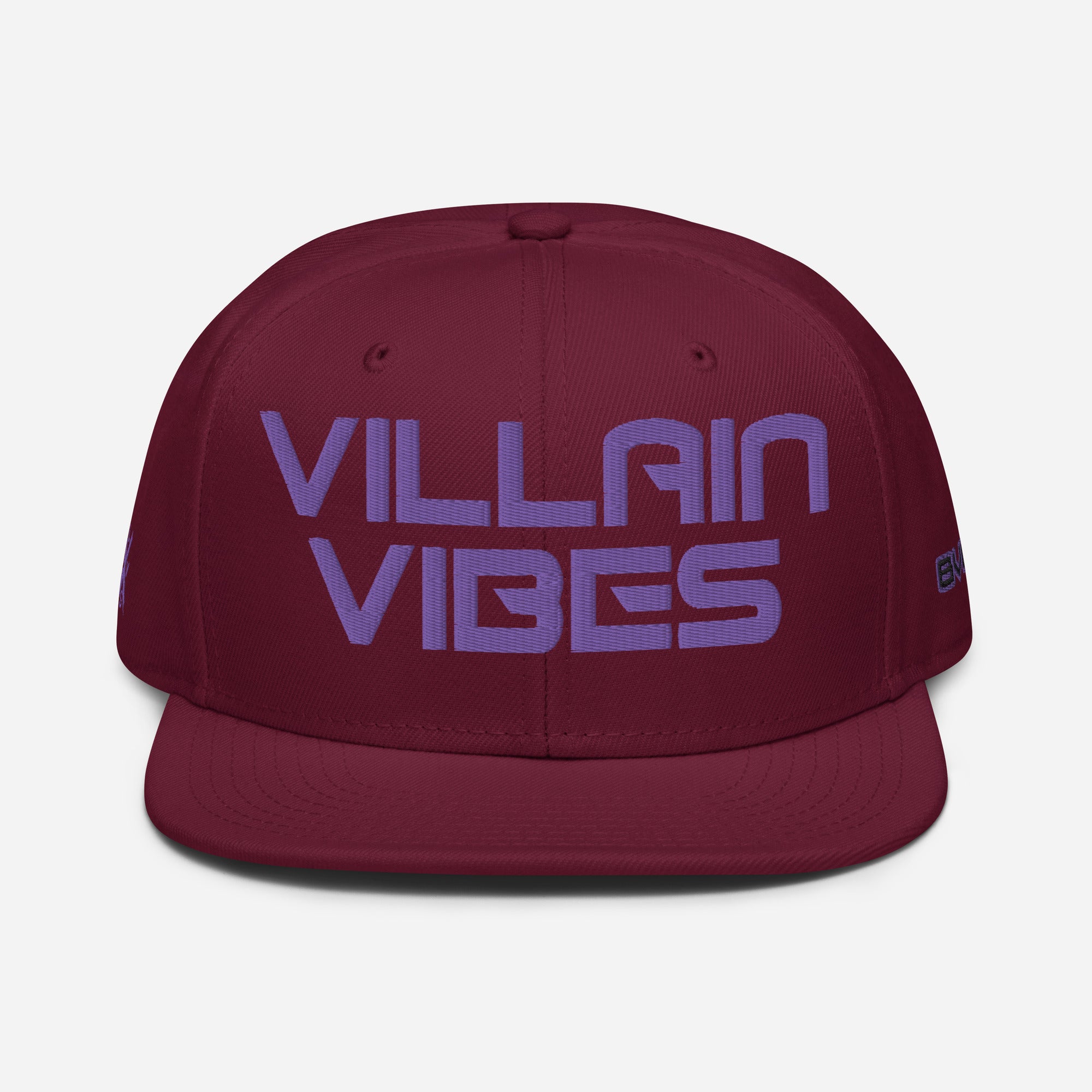 Villain Vibes PURPLE 3D Puff Snapback Hat