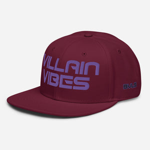 Villain Vibes PURPLE 3D Puff Snapback Hat