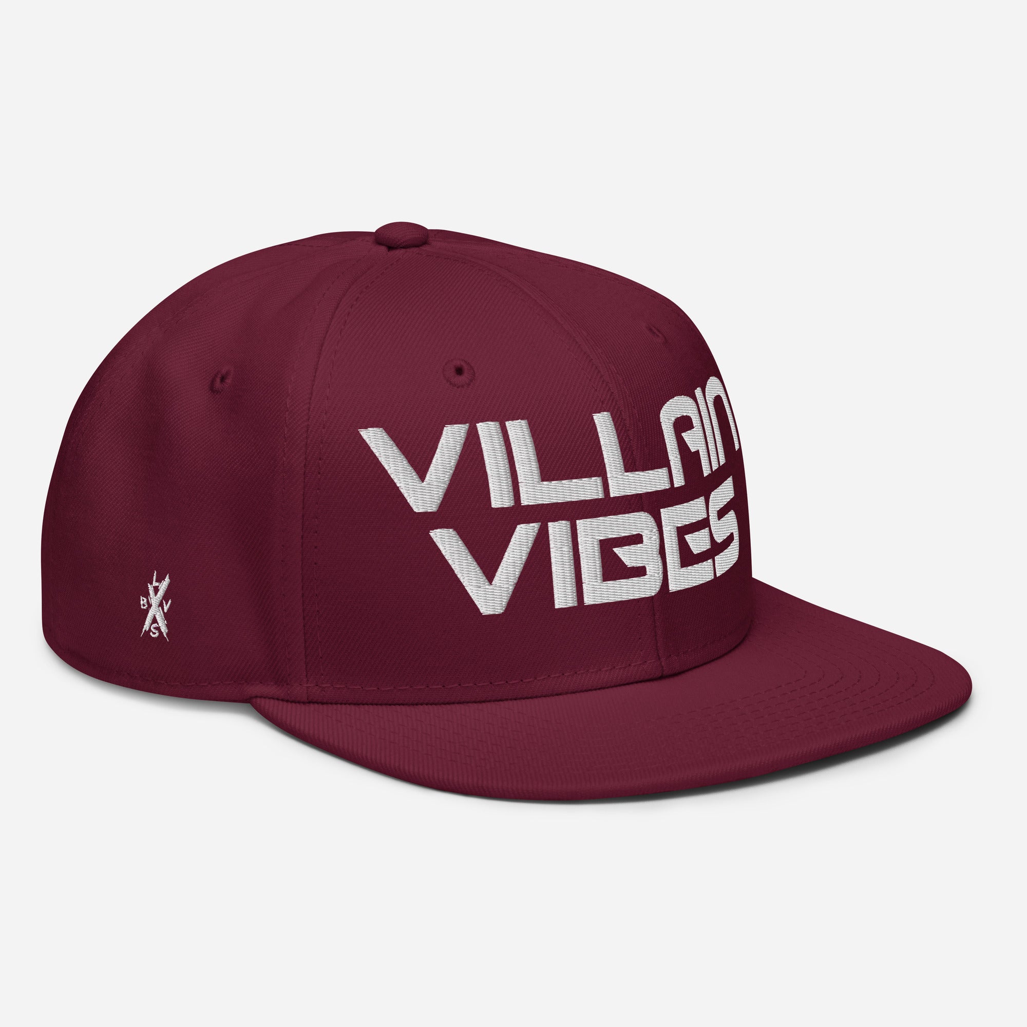 Villain Vibes WHITE 3D Puff Snapback Hat