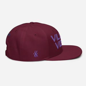 Villain Vibes PURPLE 3D Puff Snapback Hat