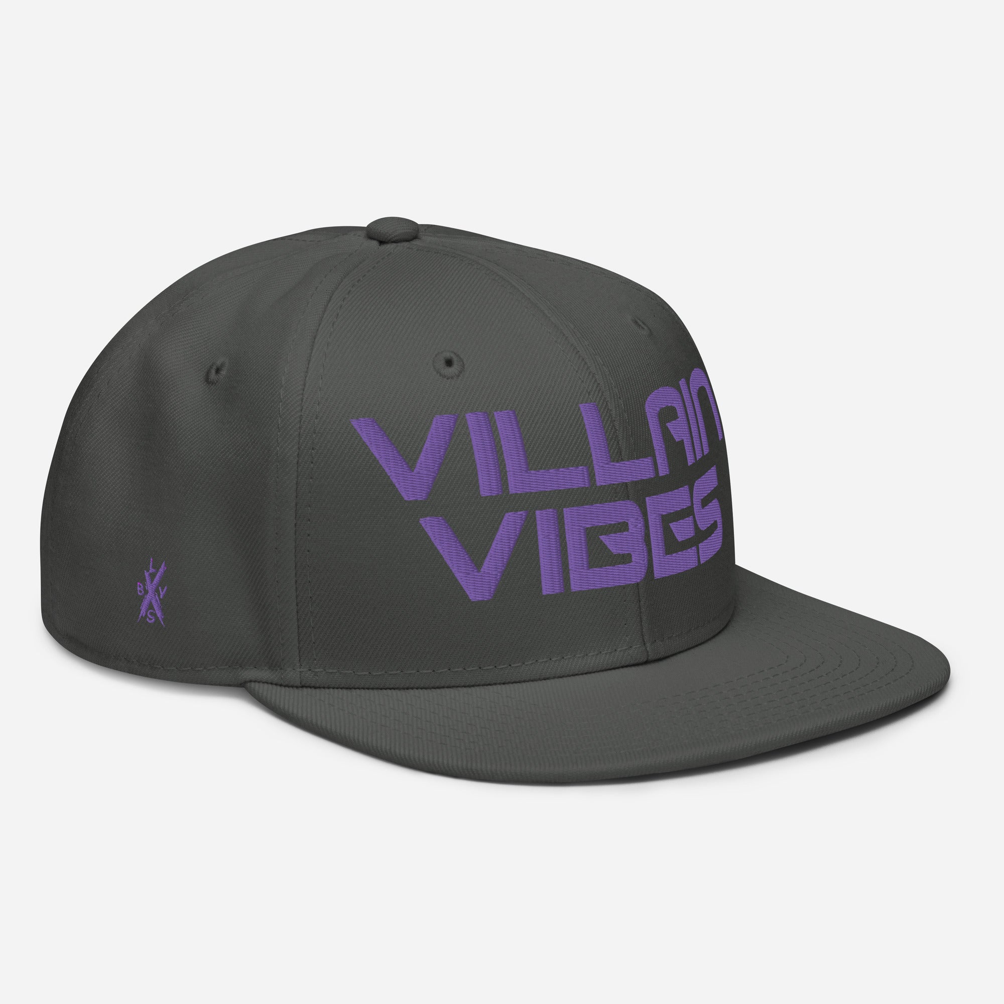 Villain Vibes PURPLE 3D Puff Snapback Hat