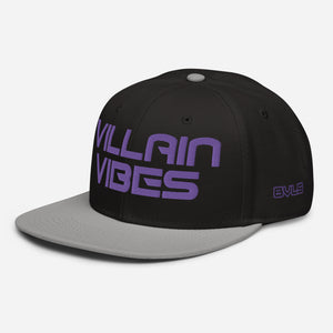 Villain Vibes PURPLE 3D Puff Snapback Hat