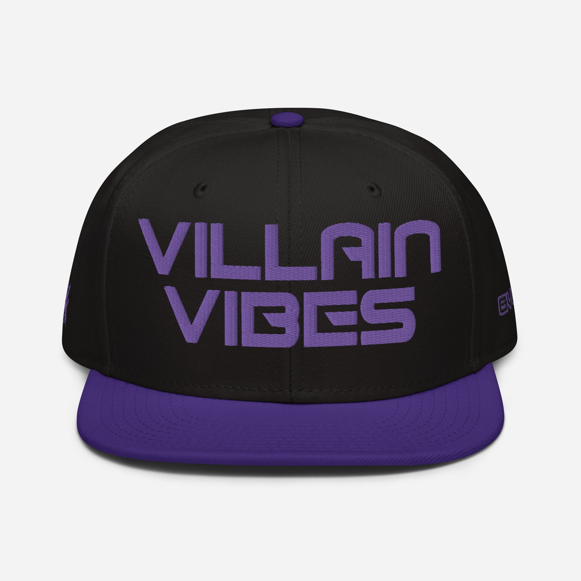 Villain Vibes PURPLE 3D Puff Snapback Hat