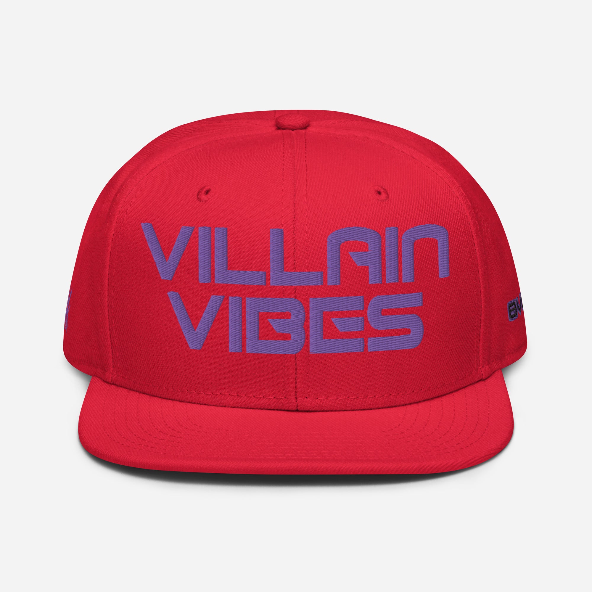 Villain Vibes PURPLE 3D Puff Snapback Hat