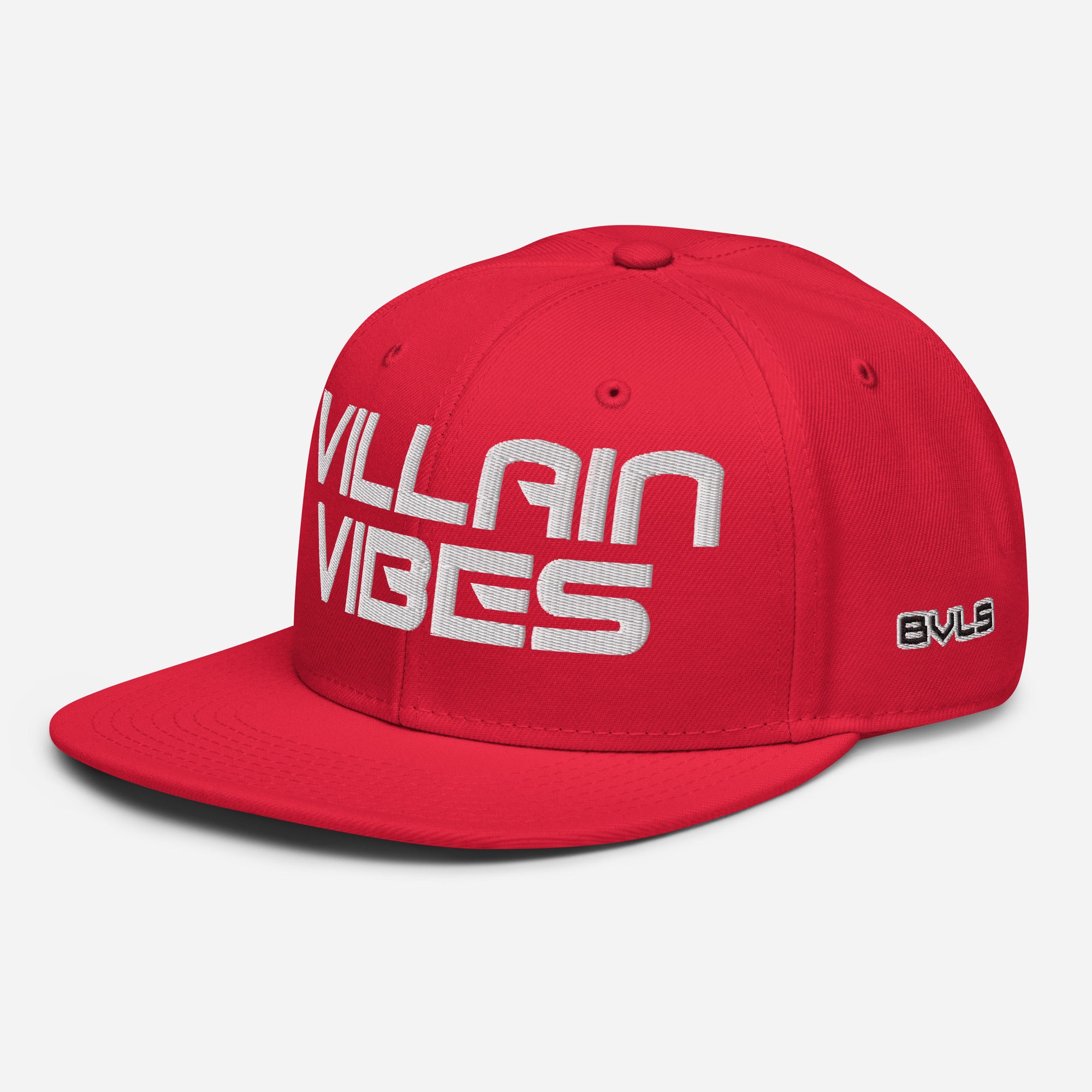 Villain Vibes WHITE 3D Puff Snapback Hat