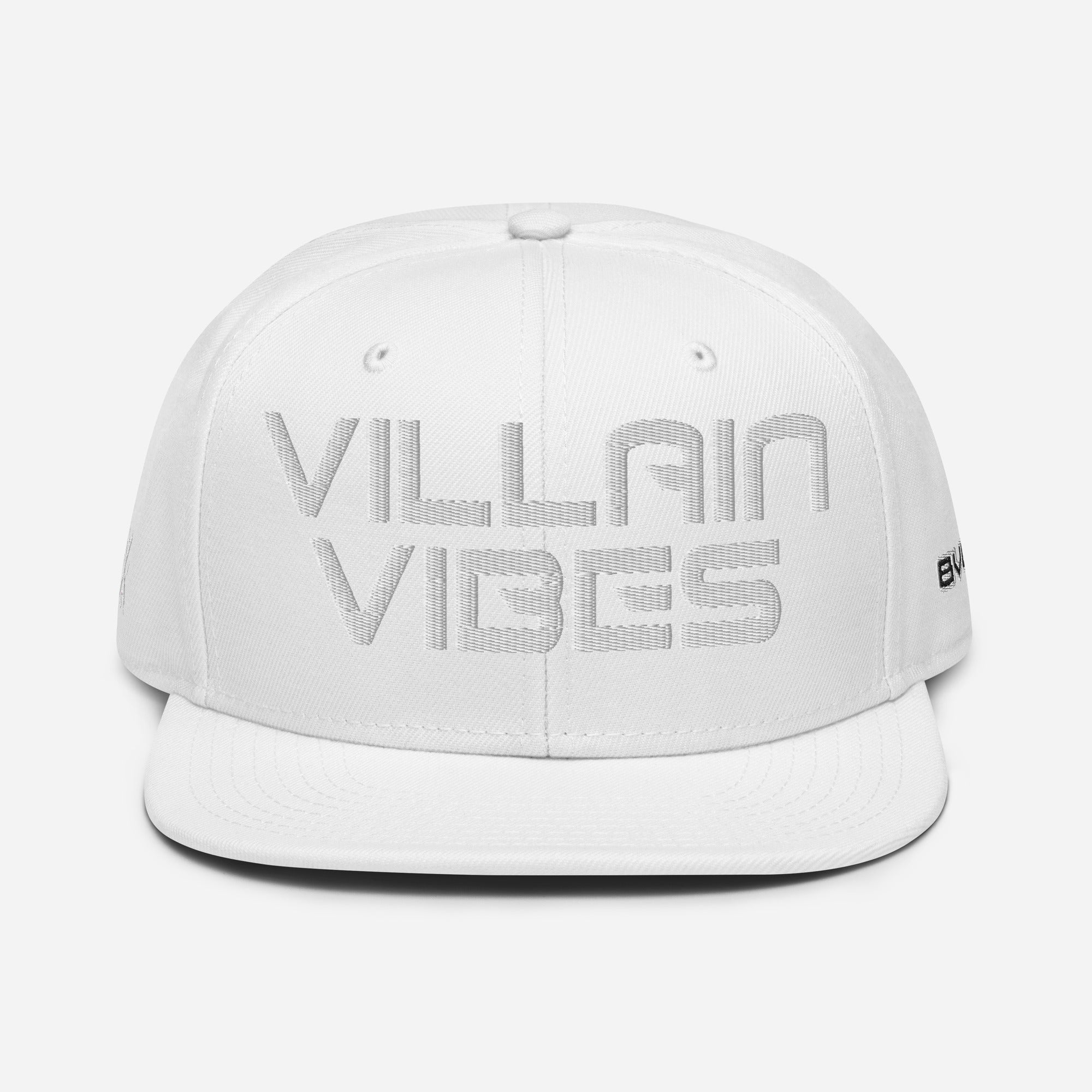 Villain Vibes WHITE 3D Puff Snapback Hat