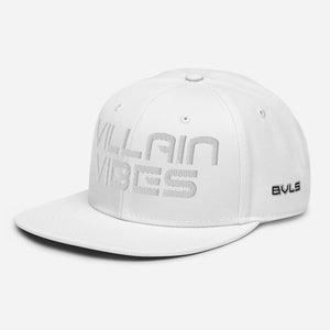 Villain Vibes WHITE 3D Puff Snapback Hat