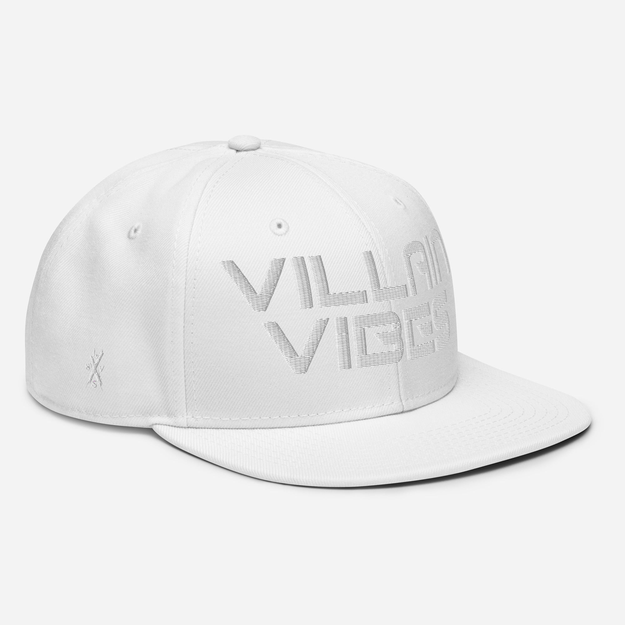 Villain Vibes WHITE 3D Puff Snapback Hat