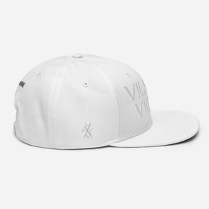 Villain Vibes WHITE 3D Puff Snapback Hat