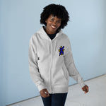 Load image into Gallery viewer, BVLS X FACTOR Front Unisex Premium Full Zip Hoodie
