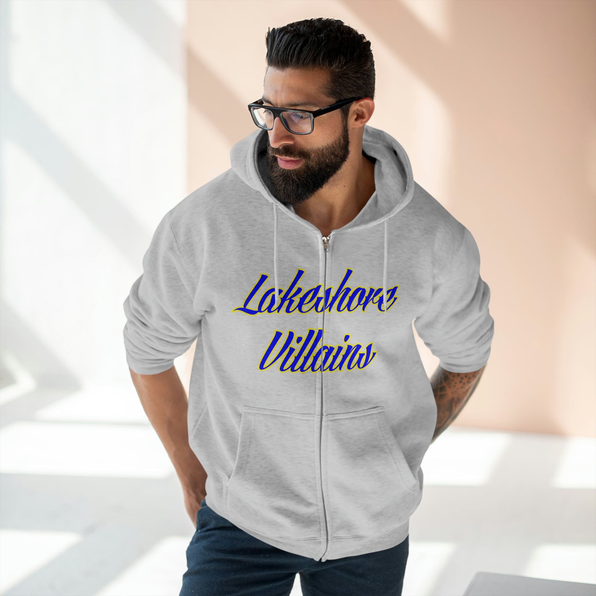 Bearded Villains Lakeshore Unisex Premium Full Zip Hoodie