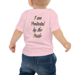 Load image into Gallery viewer, BVLS &quot;I AM PROTECTED BY THE PRIDE&quot; Baby Jersey Short Sleeve Tee
