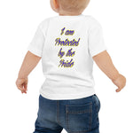 Load image into Gallery viewer, BVLS &quot;I AM PROTECTED BY THE PRIDE&quot; Baby Jersey Short Sleeve Tee
