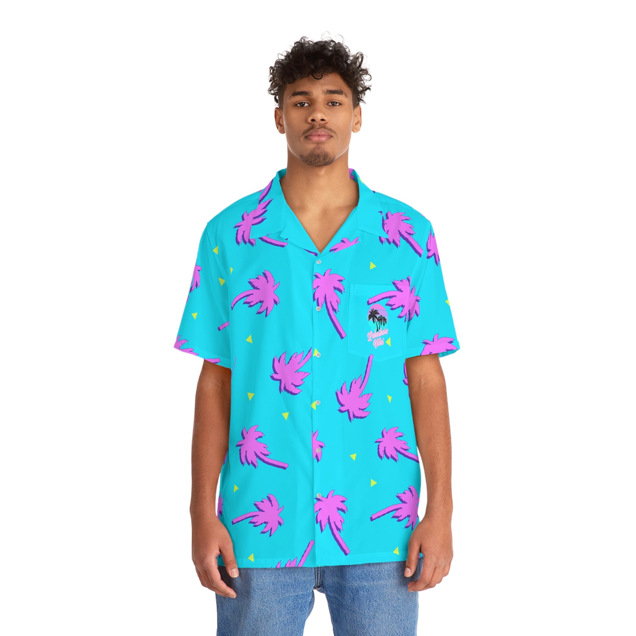 Lakeshore Vibes Men's Hawaiian Shirt 3(AOP)